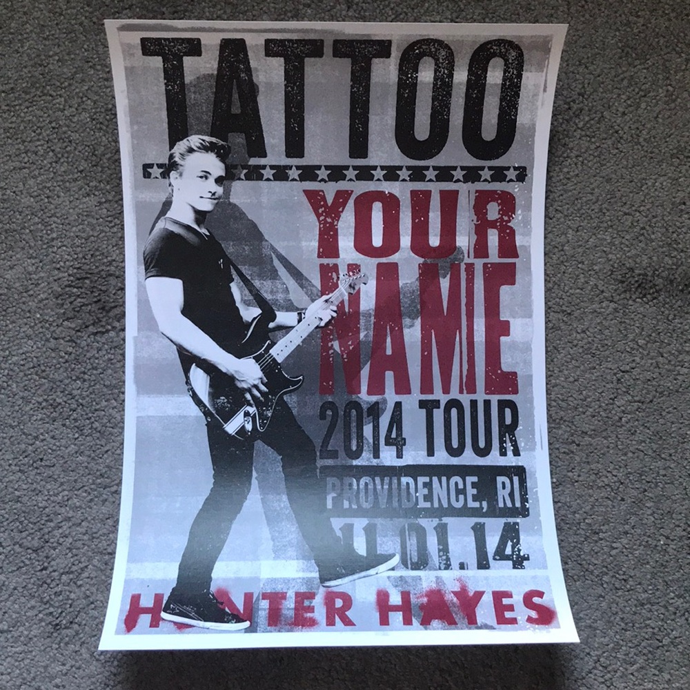 Hunter Hayes Tattoo Your Name Tour poster